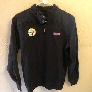 Black Steelers Vineyard Vines Shep Shirt